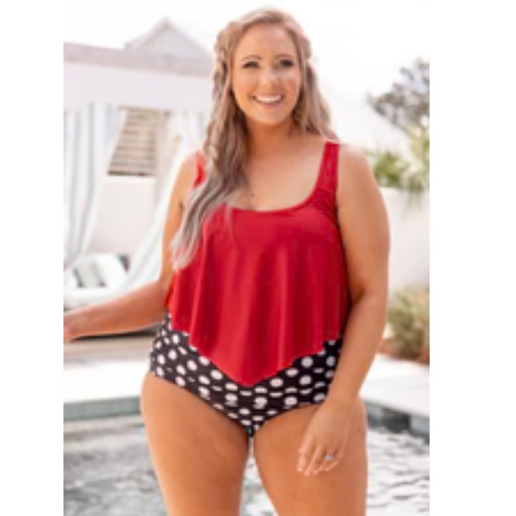 Chic Soul Other - TWO TOPS Chic Soul Two Piece Swimsuit with TWO Tops Size XL
